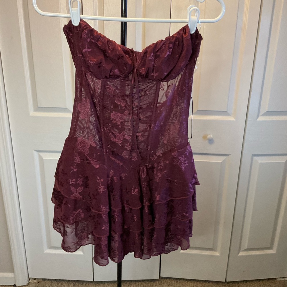 Fashion Nova Lace Plum Chemise